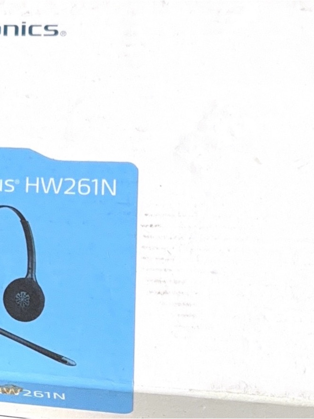 HW261N Black On-Ear Computer Headset with Boom Microphone